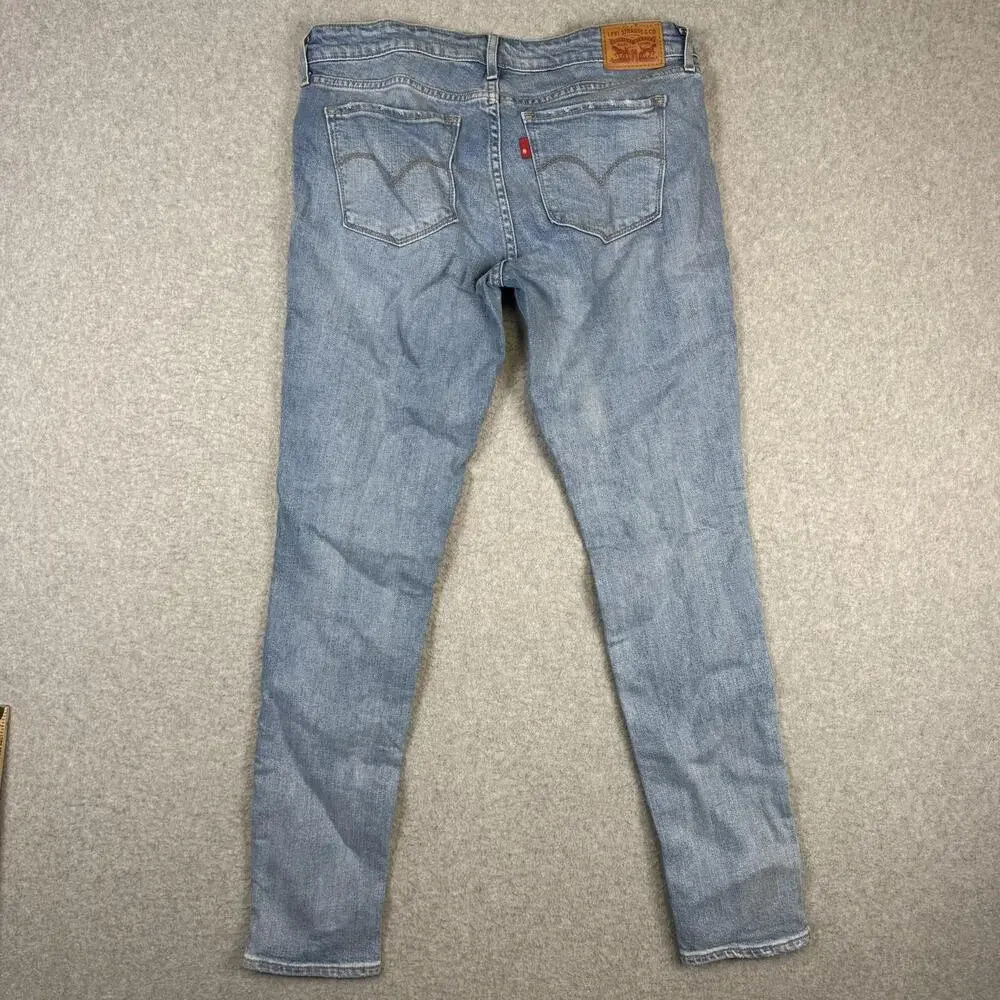 Levi's Women's Size 29 Light Wash Distressed 711 Skinny Jeans Ankle Length